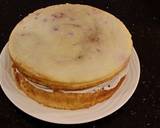 White Layer Cake with a Raspberry Swirl Cheesecake center layer and a Raspberry Cream Frosting recipe step 28 photo