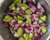 A picture of step 1 of Green Tomato Chutney.