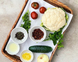 Foto del paso 1 de la receta: Ensalada de coliflor con verduras. Receta vegana
