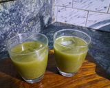 A picture of step 2 of Basil, fennel seed drink.