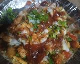 A picture of step 8 of Mix plate chaat.