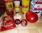 A picture of step 1 of Rice and egg curry.