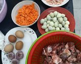 Hình bước làm 1 của món Súp xương, tôm, trứng