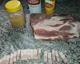 Foto del paso 1 de la receta: Bondiola mechada con panceta a la miel y cerveza