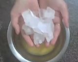 A picture of step 1 of Ghevar with rabri.