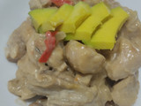 Pollo🍗en salsa🥯de queso🧅🫑🧄