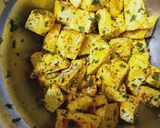 A picture of step 1 of Paneer mastani.