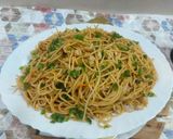 A picture of step 7 of Chicken Spaghetti.
