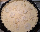 Une image de l'étape 6 de Tarte boursin, courgettes, saumon fumé et chèvre.