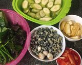 Hình bước làm 1 của món Canh Ốc nấu chuối đậu
