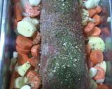 Foto del paso 3 de la receta: Peceto relleno con colchón de verduras