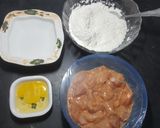 A picture of step 2 of KFC Style Popcorn Chicken !.