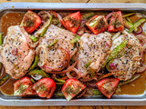 Pollo al horno con verduras