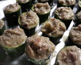 Foto del paso 4 de la receta Nidos de calabacín relleno de atún y queso azul