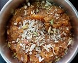 A picture of step 6 of Mung dal halwa.