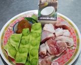 รูปขั้นตอนการทำที่ 1 ของ แกงกะทิไก่ใส่สะตอ