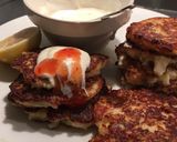 A picture of step 7 of Cauliflower and Feta Fritters.