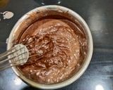 A picture of step 2 of Hershey's Chocolate & Cocoa Mini Cake.