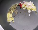 A picture of step 2 of Red Amaranths (Chaulai ka Saag).