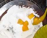 A picture of step 10 of Eggless Mango cake.