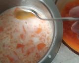 A picture of step 9 of Mango Boba Drink (with homemade mango bubbles).