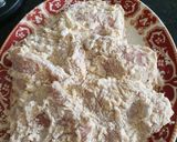 A picture of step 2 of Buttermilk fried chicken sandwich with homemade colslaw 🤪.