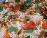 A picture of step 5 of Chicken Dum biryani.