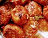 A picture of step 3 of Sarapuli a sweet dish of Odisha.