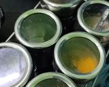 A picture of step 2 of South Indian Pongal, Brinjal sabji dhania chutney.