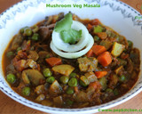 A picture of step 5 of Mushroom Veg Masala.