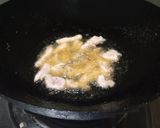 A picture of step 3 of Kungpao chicken with fried rice.