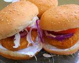 A picture of step 4 of Chicken patty Burger 🍔.
