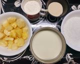 A picture of step 1 of Pineapple Malpua.