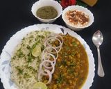 A picture of step 4 of Chole Rice.