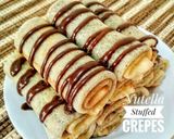 Foto langkah ke 5 dari resep Nutella Stuffed Crepes Roll.