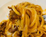 A picture of step 7 of Quick and simple British bolognese pasta.