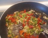 Foto del paso 5 de la receta: Arroz con presa ibérica, verduras de otoño y bosque de bimi