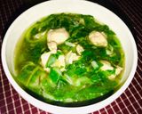 Hình bước làm 2 của món Canh mướp rau đay nấu mọc