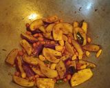 A picture of step 3 of Vangi bath - Brinjal Rice.