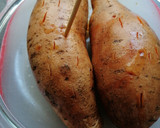 Foto del paso 3 de la receta: Boniatos rellenos de edamame con salsa de queso feta
