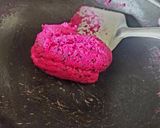 A picture of step 3 of Red Dragon Fruit Coconut Burfi.