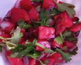 A picture of step 4 of Simple Kachumbari.