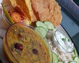 A picture of step 2 of Daal maithi.