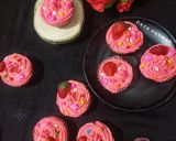 A picture of step 11 of Eggless Strawberry Cupcakes.