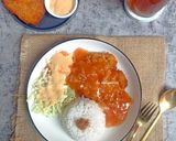 Foto langkah ke 10 dari resep Tempe Katsu Saos Barbeque dg Salad Mayo #397.
