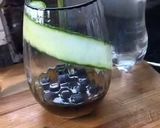 A picture of step 5 of Gin with blueberry & cucumber syrup cocktail.