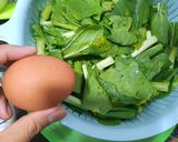 Foto langkah ke 1 dari resep Tumis Sawi Telur Simple.