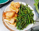 Hình bước làm 2 của món Rau muống xào + đậu rán