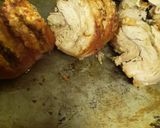 A picture of step 8 of Rolled Pork belly stuffed with Sage and onion stuffing.