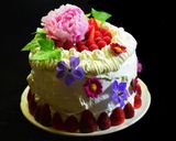 Une image de l'étape 7 de Layer cake à la fraise.